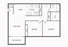 Two bedroom one bath floor plan